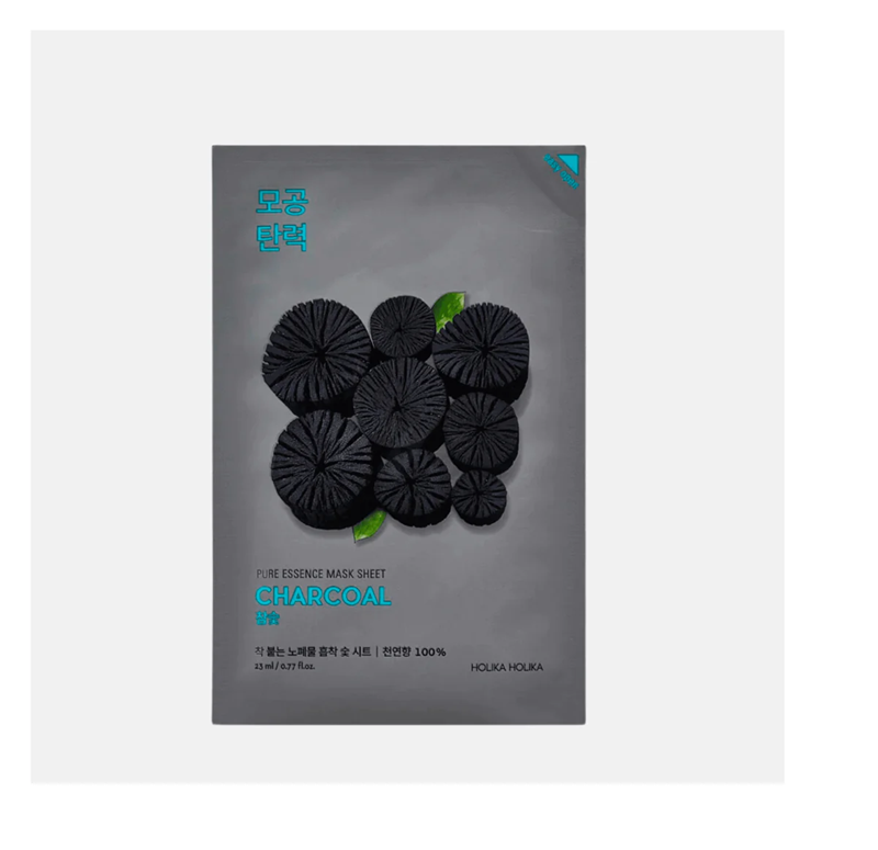 Holika Holika Pure Essence Mask Sheet Charcoal Maschera Anti - Imperfezioni Viso 20 ml